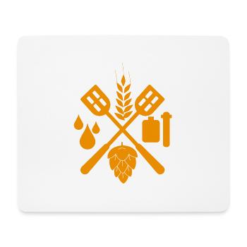 Beer brewer chemistry wheat hops gift - Mouse Pad (horizontal) - white - Front