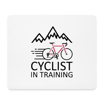 Cyclist en formation - Tapis de souris (format paysage) - blanc - Devant