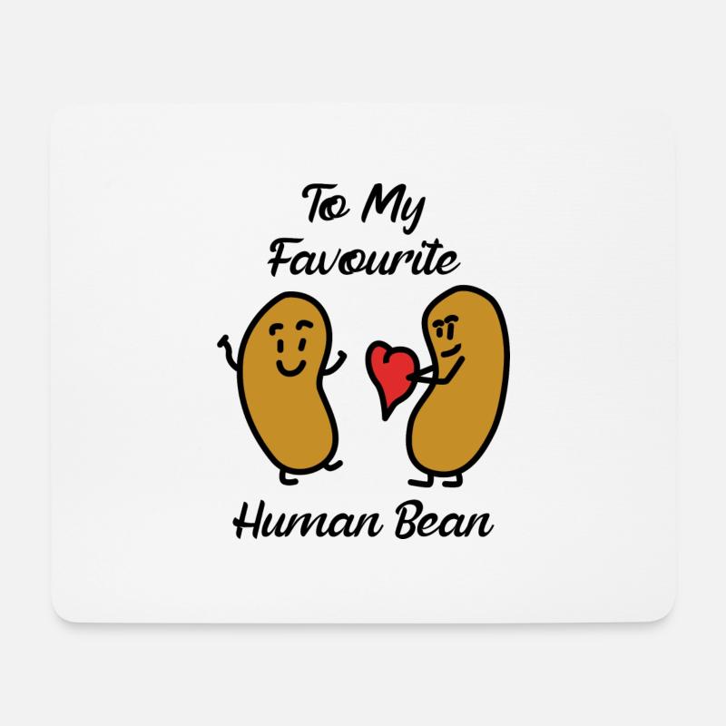 Human Bean - Mousepad (Querformat) - Weiß