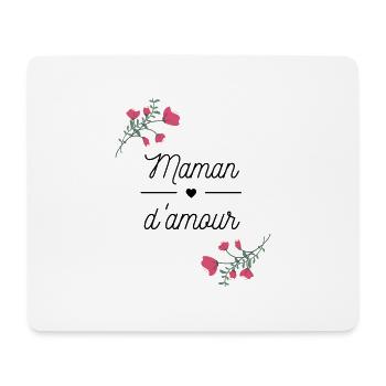 Maman d'amour - Tapis de souris (format paysage) - blanc - Devant