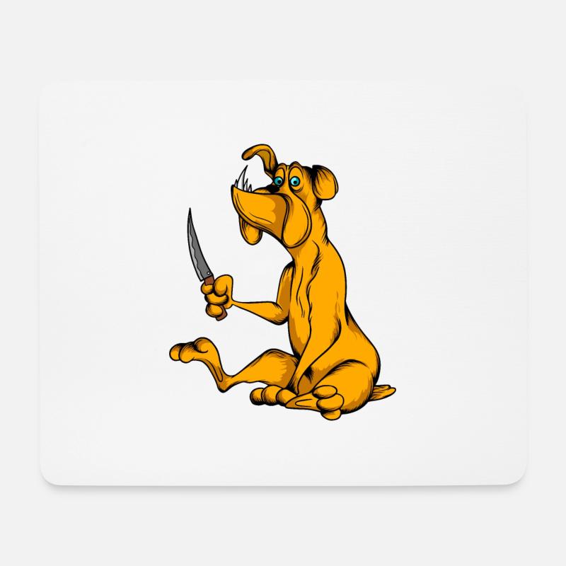 Lustige Hunde 4 - Mousepad (Querformat) - Weiß