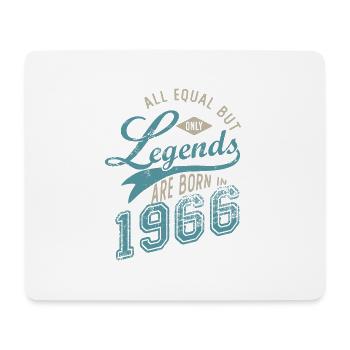 LEGEND ARE BORN IN 1966 birthday gift 56 years - Mouse Pad (horizontal) - white - Front
