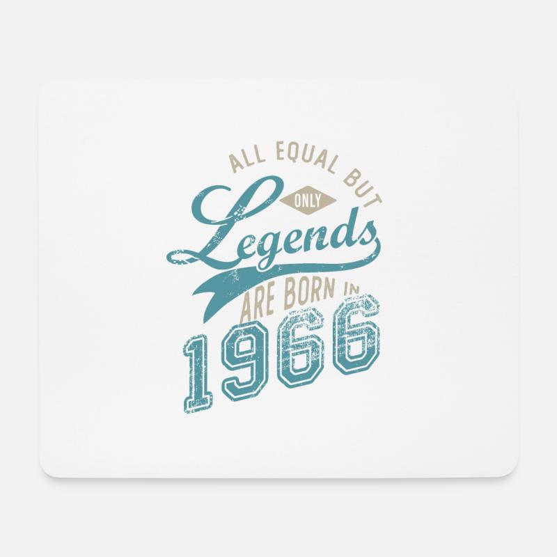 LEGEND ARE BORN IN 1966 Geburtstagsgeschenk 56 Jahre - Mousepad (Querformat) - Weiß