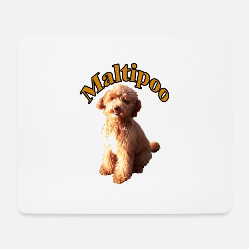 Maltipoo Lisa apricot - Mousepad (Querformat) - Weiß