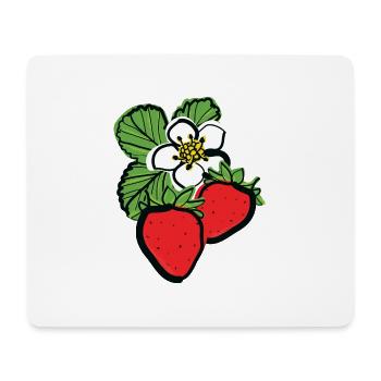 Fruits de fraises - Tapis de souris (format paysage) - blanc - Devant