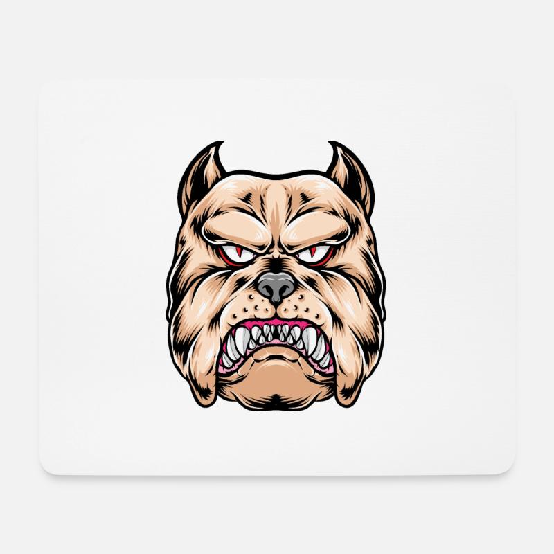 Ernst-Gefährlich Hund T-SHIRT Premium, Dangerous - Mousepad (Querformat) - Weiß