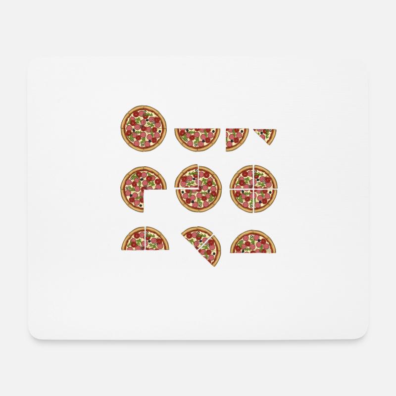 Pizza Mathe Mathematik Lehrer Unterricht Geschenk - Mousepad (Querformat) - Weiß