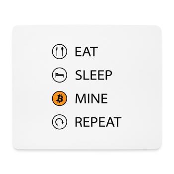Eat sleep mine repeat cryptocurrency t-shirt - Mouse Pad (horizontal) - white - Front
