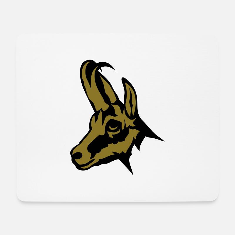 Gämsen wilder Tier - Mousepad (Querformat) - Weiß