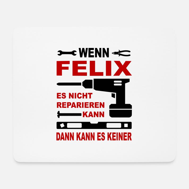 Name Geschenkidee Namenstag FELIX - Mousepad (Querformat) - Weiß