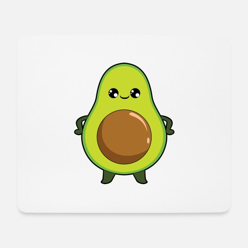 Avocado - Mousepad (Querformat) - Weiß