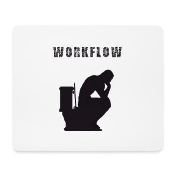 Work Flow - Mousepad (Querformat) - Weiß - Vorne