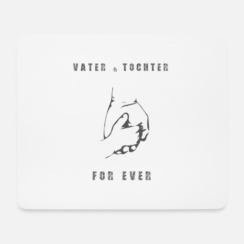 Vater und Tochter - Mousepad (Querformat) - Weiß