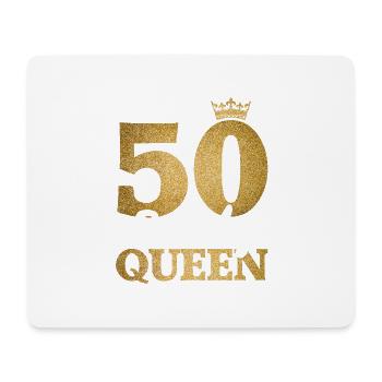 50 Birthday Queen 50th Birthday Women 50 years - Mouse Pad (horizontal) - white - Front