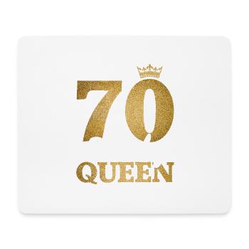 70 Birthday Queen 70 ans femmes 70 ans - Tapis de souris (format paysage) - blanc - Devant