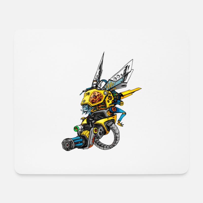 Stecher die Wespe - Mousepad (Querformat) - Weiß