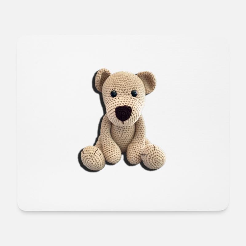 Teddy - Teddybär - Knopfaugen - Mousepad (Querformat) - Weiß