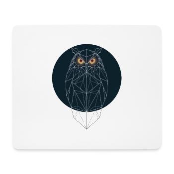 geometrische Eule - Mousepad (Querformat) - Weiß - Vorne