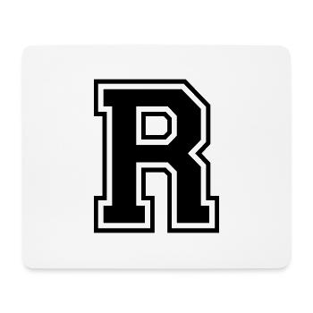 Letter R Team Football Baseball Basketball Universität - Mousepad (Querformat) - Weiß - Vorne