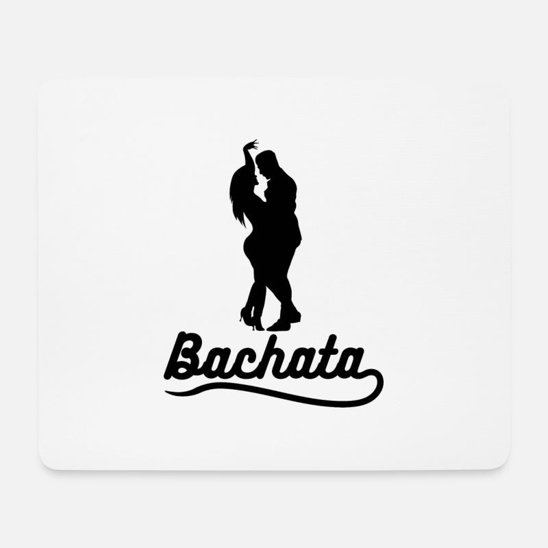 Bachata couple noir - Tapis de souris (format paysage) - blanc