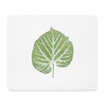 Feuille de tilleul / Feuille de tilleul / NATURE - Tapis de souris (format paysage) - blanc - Devant