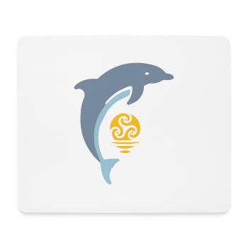 Tribal dolphin - Mousepad (Querformat) - Weiß - Vorne