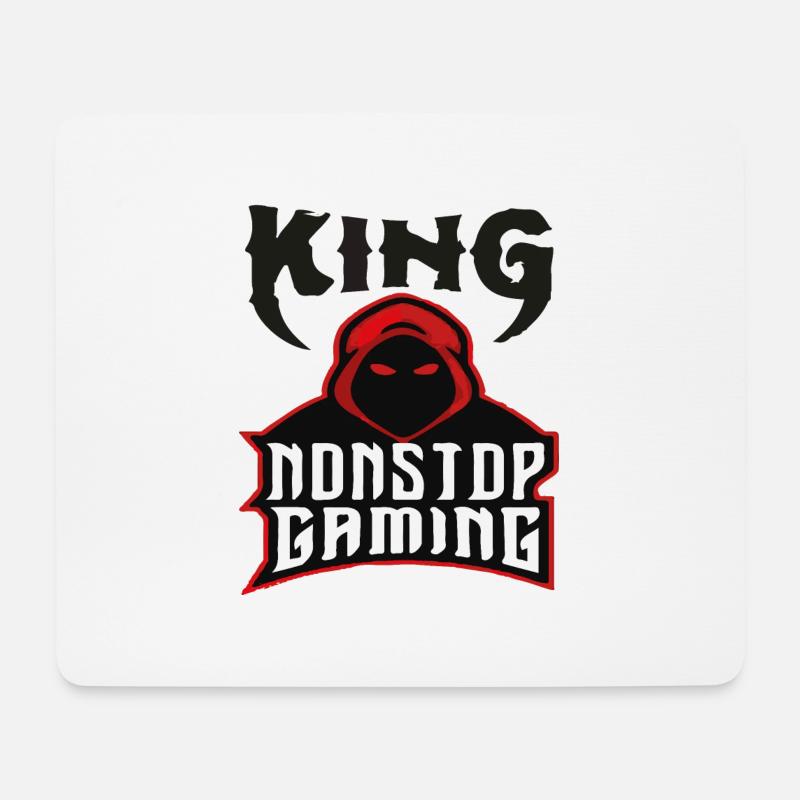 Gaming Shirt | NON STOP GAMING - Mousepad (Querformat) - Weiß