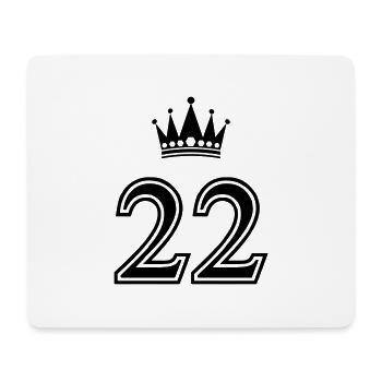 22 couronnes - Tapis de souris (format paysage) - blanc - Devant