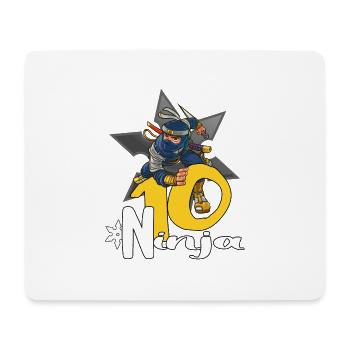 birthday 10 years ninja anime 10.birthday - Mouse Pad (horizontal) - white - Front