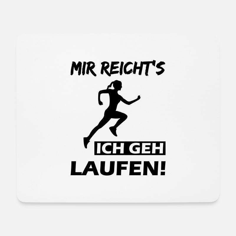 Mir reicht's ich geh laufen! - Mousepad (Querformat) - Weiß