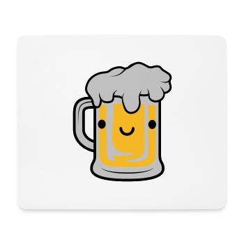 Visage de bière sucrée - Tapis de souris (format paysage) - blanc - Devant