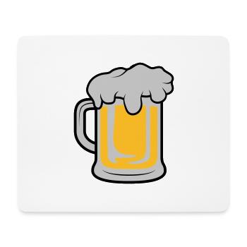 Maßkrug Bière - Tapis de souris (format paysage) - blanc - Devant