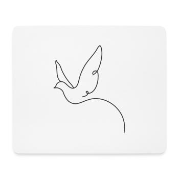 Vogel - Mousepad (Querformat) - Weiß - Vorne