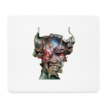 Cyber Demon Face - Mouse Pad (horizontal) - white - Front
