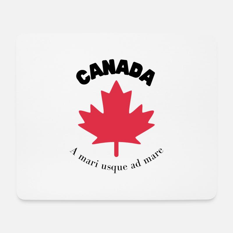 KANADA mit Ahornblatt und Motto - Mousepad (Querformat) - Weiß