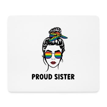 LGBT Stolze Schwester - Mousepad (Querformat) - Weiß - Vorne