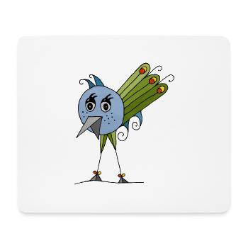 Oiseau - Tapis de souris (format paysage) - blanc - Devant