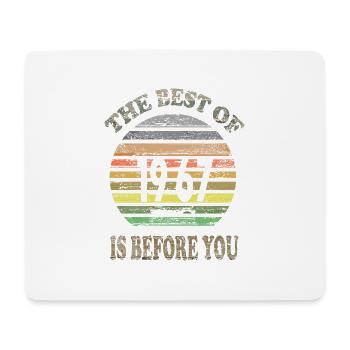 Year of birth 1967 Vintage Retro, birth, birthday - Mouse Pad (horizontal) - white - Front