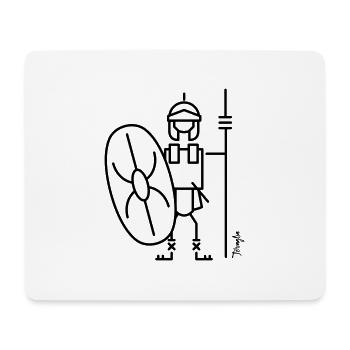 Légionnaire romain en garde - Tapis de souris (format paysage) - blanc - Devant