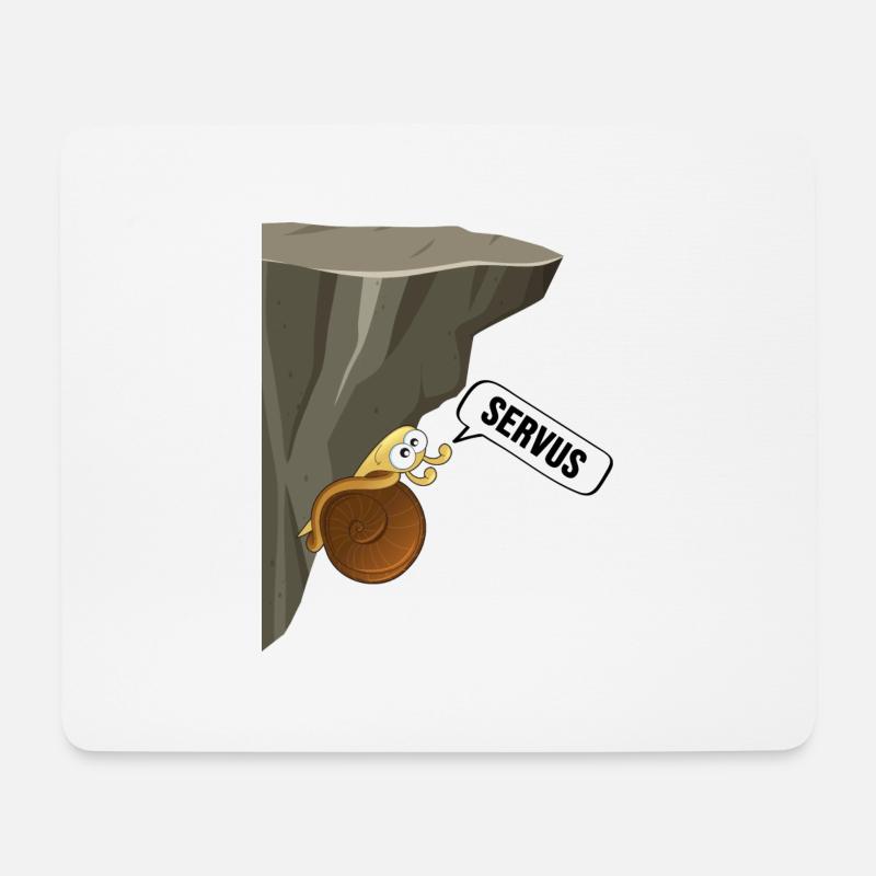 bergwandern servus alpin via ferrata - Mousepad (Querformat) - Weiß