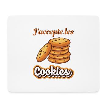 J'accepte les cookies - Tapis de souris (format paysage) - blanc - Devant