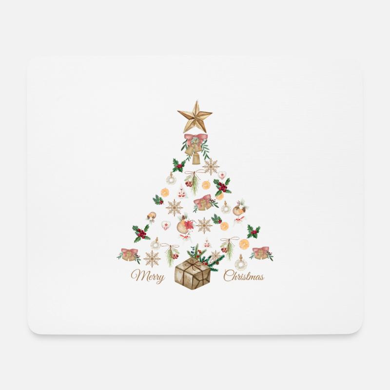 Boho Christmas - Mouse Pad (horizontal) - white