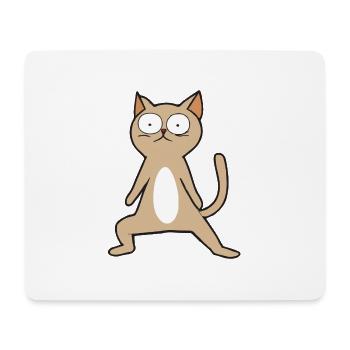 Drôle de chat fait une idée cadeau pour les amateurs de yoga yoga - Tapis de souris (format paysage) - blanc - Devant