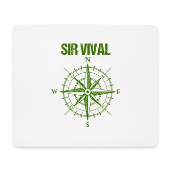 Sir Vival bushcraft cadeau de survie - Tapis de souris (format paysage) - blanc - Devant
