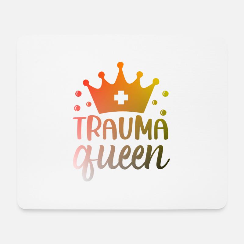 Trauma Queen Krankenschwester - Mousepad (Querformat) - Weiß