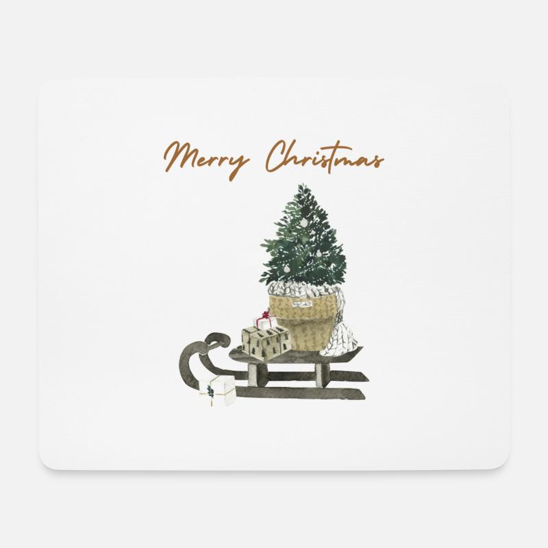 Merry Christmas - Mousepad (Querformat) - Weiß