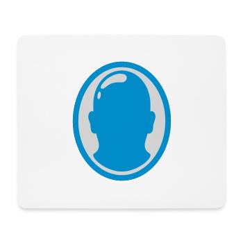 Conception du logo Bald Man - Tapis de souris (format paysage) - blanc - Devant