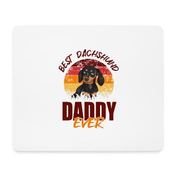 Bester Dackel-Daddy aller Zeiten - Mousepad (Querformat) - Weiß - Vorne