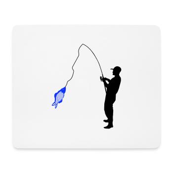 Angler - Mousepad (Querformat) - Weiß - Vorne