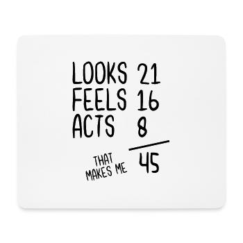 Looks 21 Feels 16 Actes 8 Ça me fait 45 - Tapis de souris (format paysage) - blanc - Devant